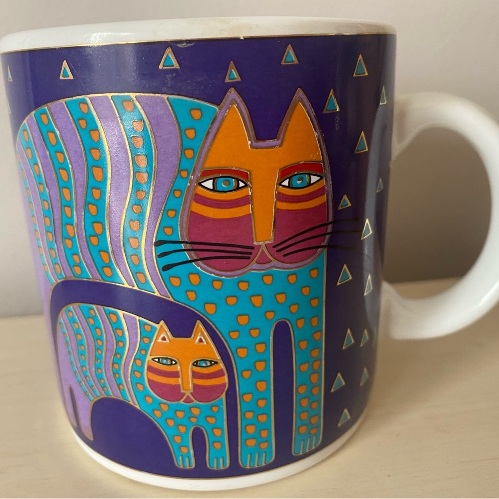 ⭐️Vintage⭐️ Laurel Burch “Mr. Jio’s cat” mug. Made in Taiwan 1991